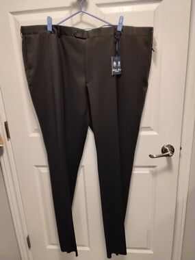 Austin Reed Men's Signiture Soria‎ 100's Black Dress Pants SIZE 48 NWT